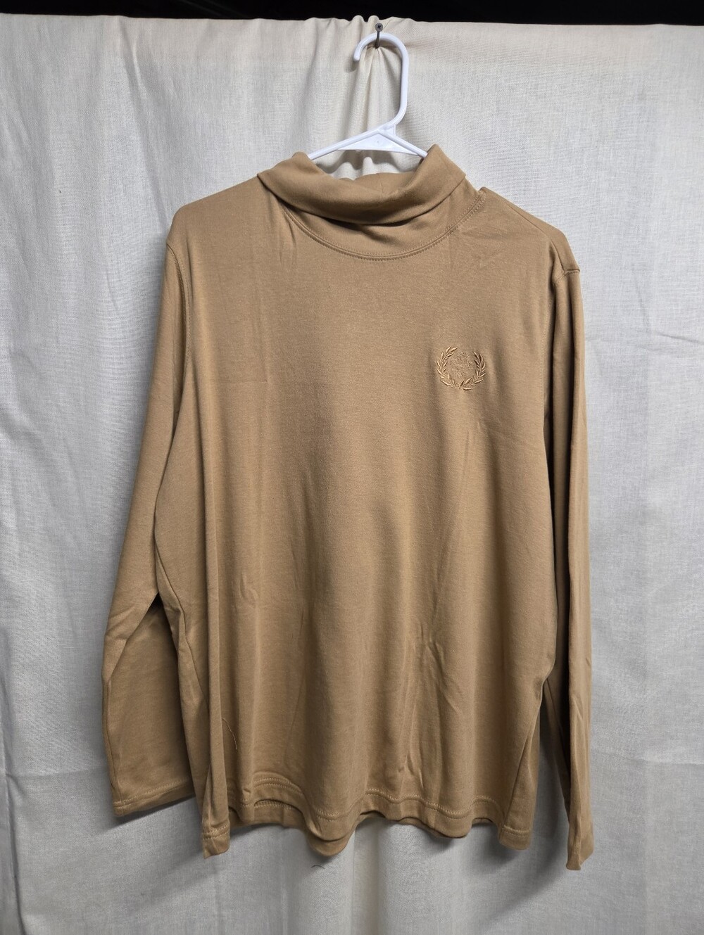Blair Women's Camel Turtleneck Long Sleeve Top